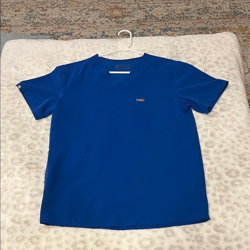 Figs Men's Short Sleeve Blue Tee